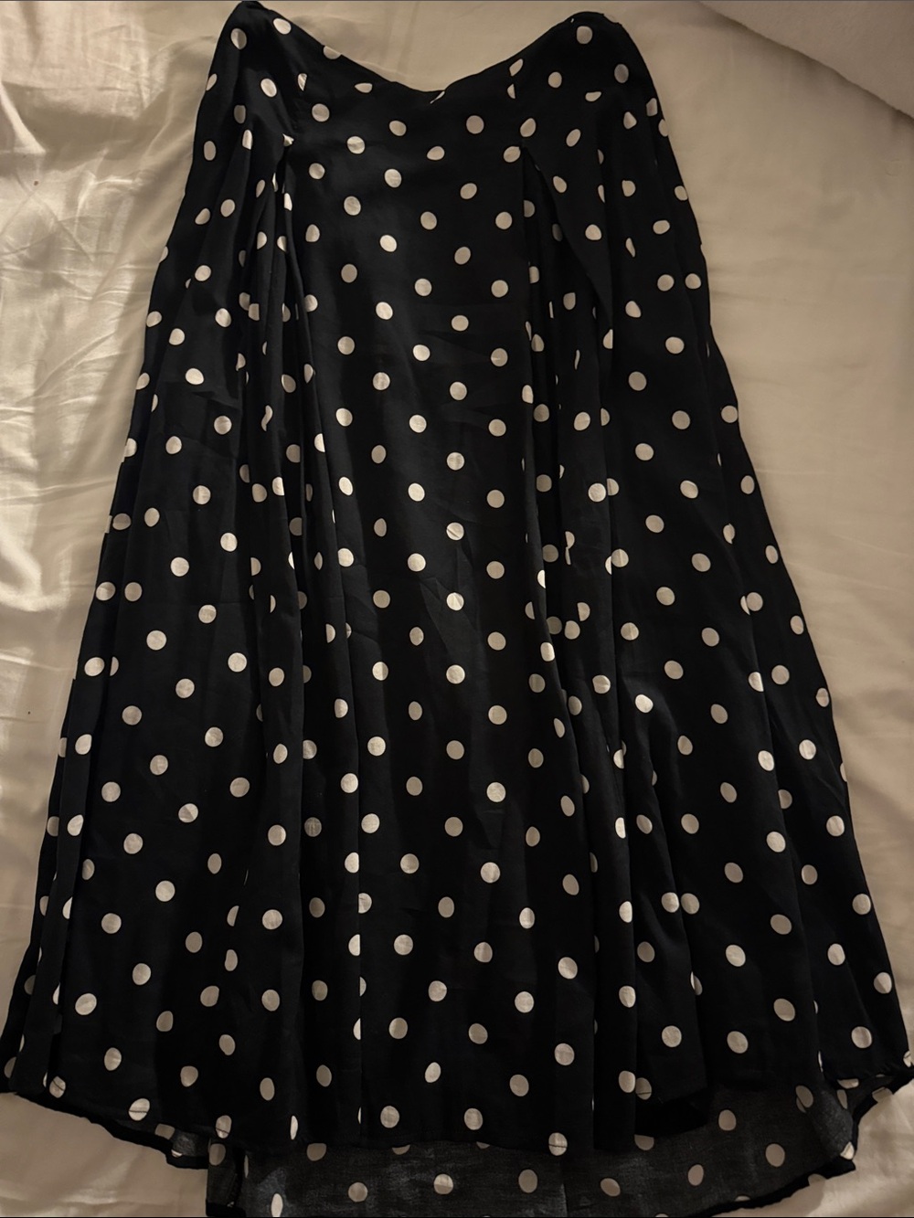 a new day Black and White Polka Dot Skater Skirt